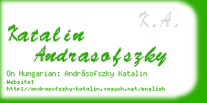 katalin andrasofszky business card